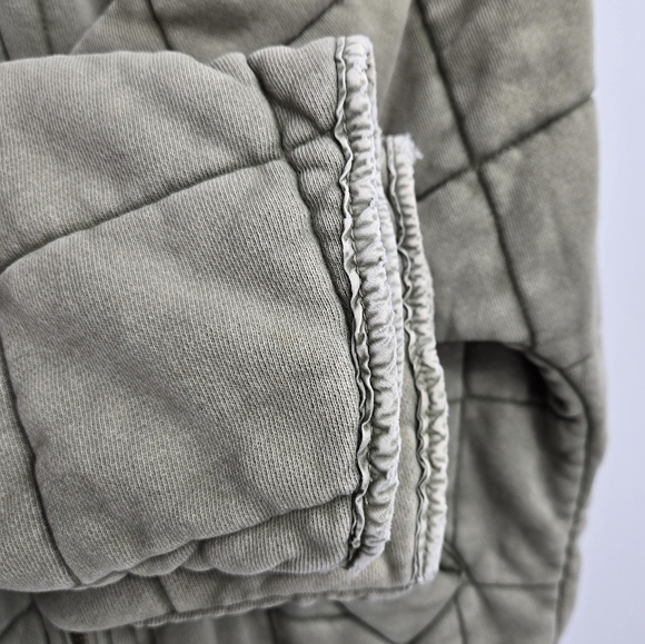 Free People Dolman Jacket Sage Quilted Cotton Bomber - Picture 8 of 16